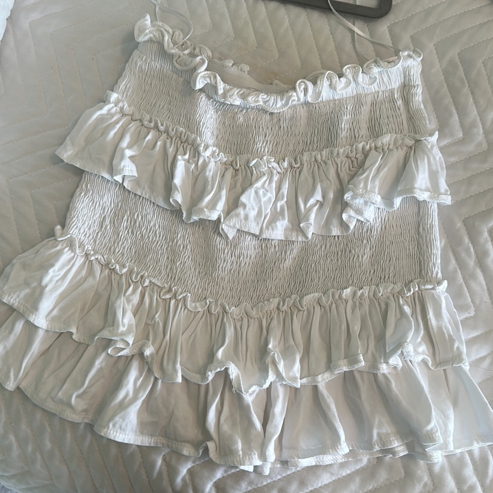 Beautiful princess Polly white bandage ruffle skirt